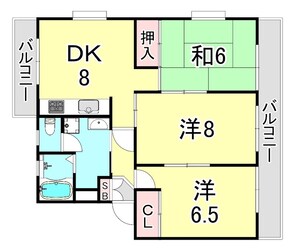 アビタシオン仁川の物件間取画像